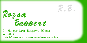 rozsa bappert business card
